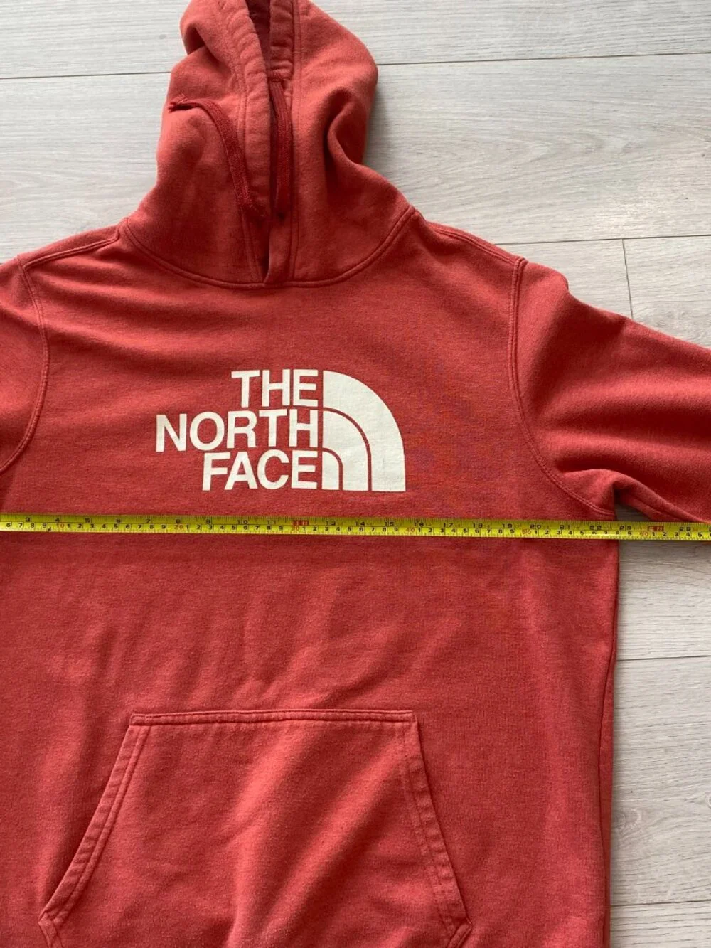 The North Face Drew Peak Big Logo Hoodie Burnt Orange Rust Men's Large